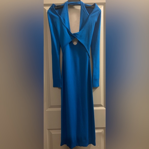 Monse Cutout Knit Bodycon Midi Dress Open Back Long Sleeves Size S NWT - Picture 4 of 16